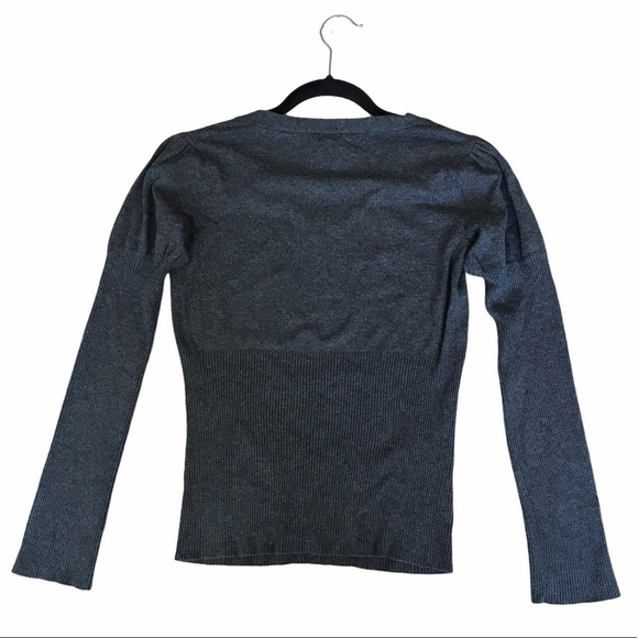 RGL New York Gray Ribbed V Neck Sweater - Picture 3 of 9